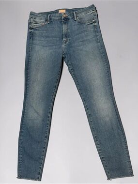 MOTHER The Looker Ankle Fray Jeans Groovy Kind of Love Wash Size 30, 28”L